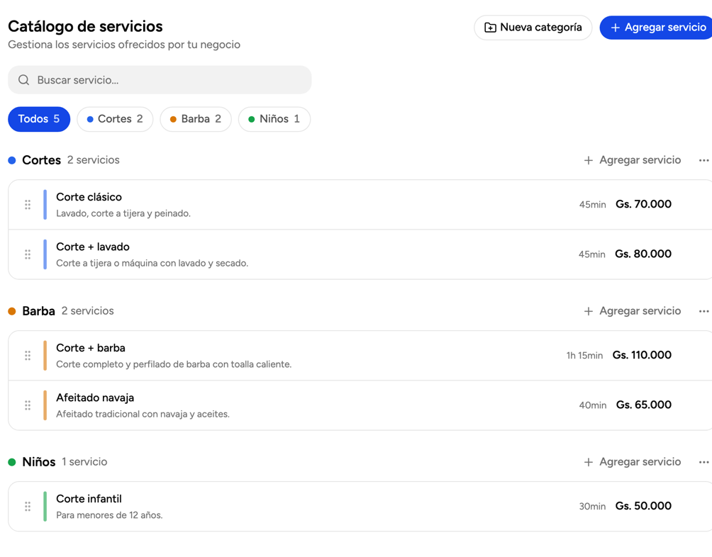 Servicios y precios