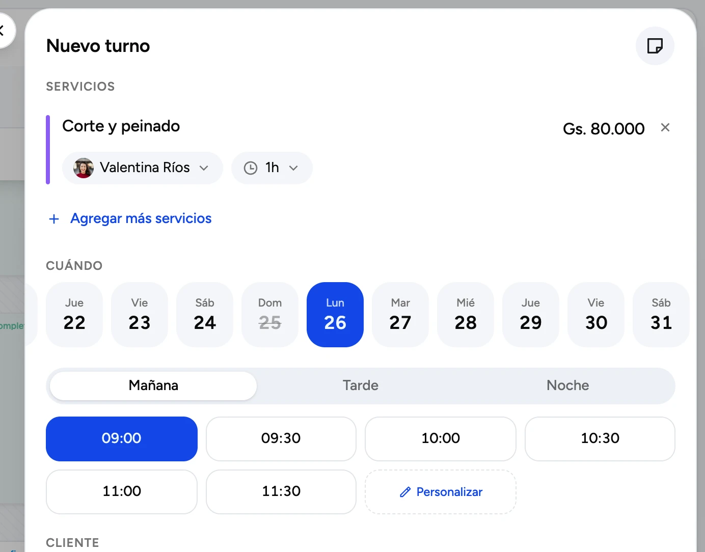 Servicios y precios